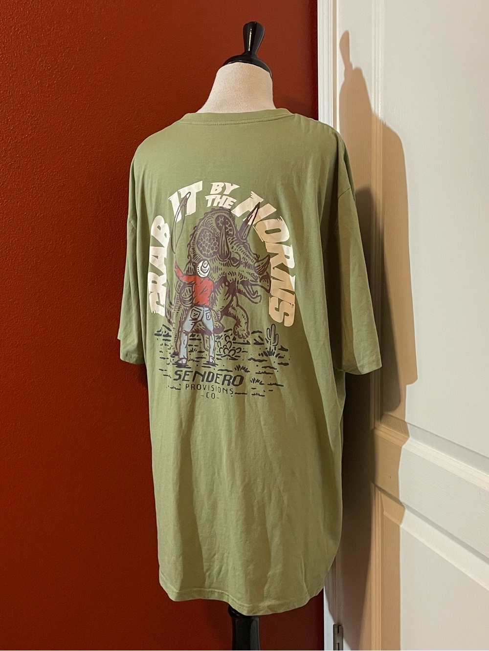 Sendero Provisions Co. Men’s Grab It By The Horns Western Crewneck Tee Shirt